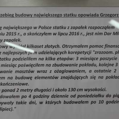 Największy w Polsce statek z zapałek